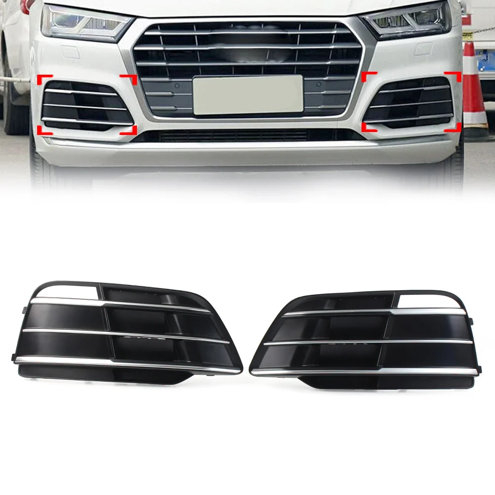 

Car Front Bumper Fog Light Grille Grill Cover For Audi Q5 S-line SQ5 2018 2019 2020 2021 2022