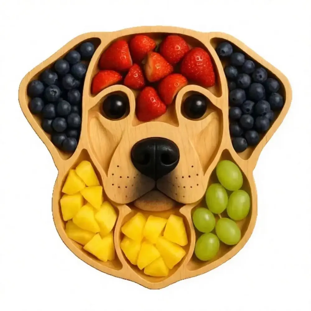 Creative Wooden Snack Platter Dog Shaped Charcuterie Board Food Serving Tray Unique Kitchenware For Party Table Decor