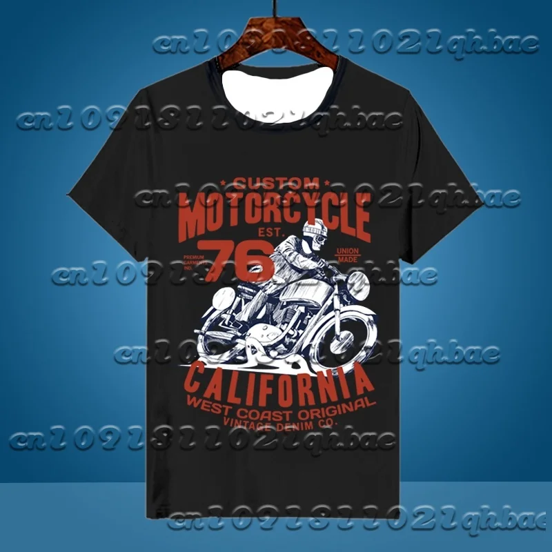 

2025 Men And Women Motorcycle Loose Riding Short Sleeved T-Shirt Summer Hot Selling Quick Drying Fun Printed Short Sleeved Shirt