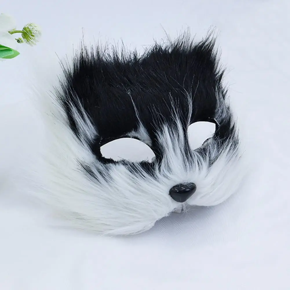 Charming Party Fcae Cushion Plush Fox Wolf Face Cushion Set for Halloween Party Cosplay Props Carnival Masquerade for Adults