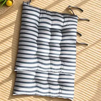 

2Pcs Striped Cushion Blue Soft Thickened Seat Pad Home Office Chair Practical Lovely Chair Cushion Comfortable Seat Pad