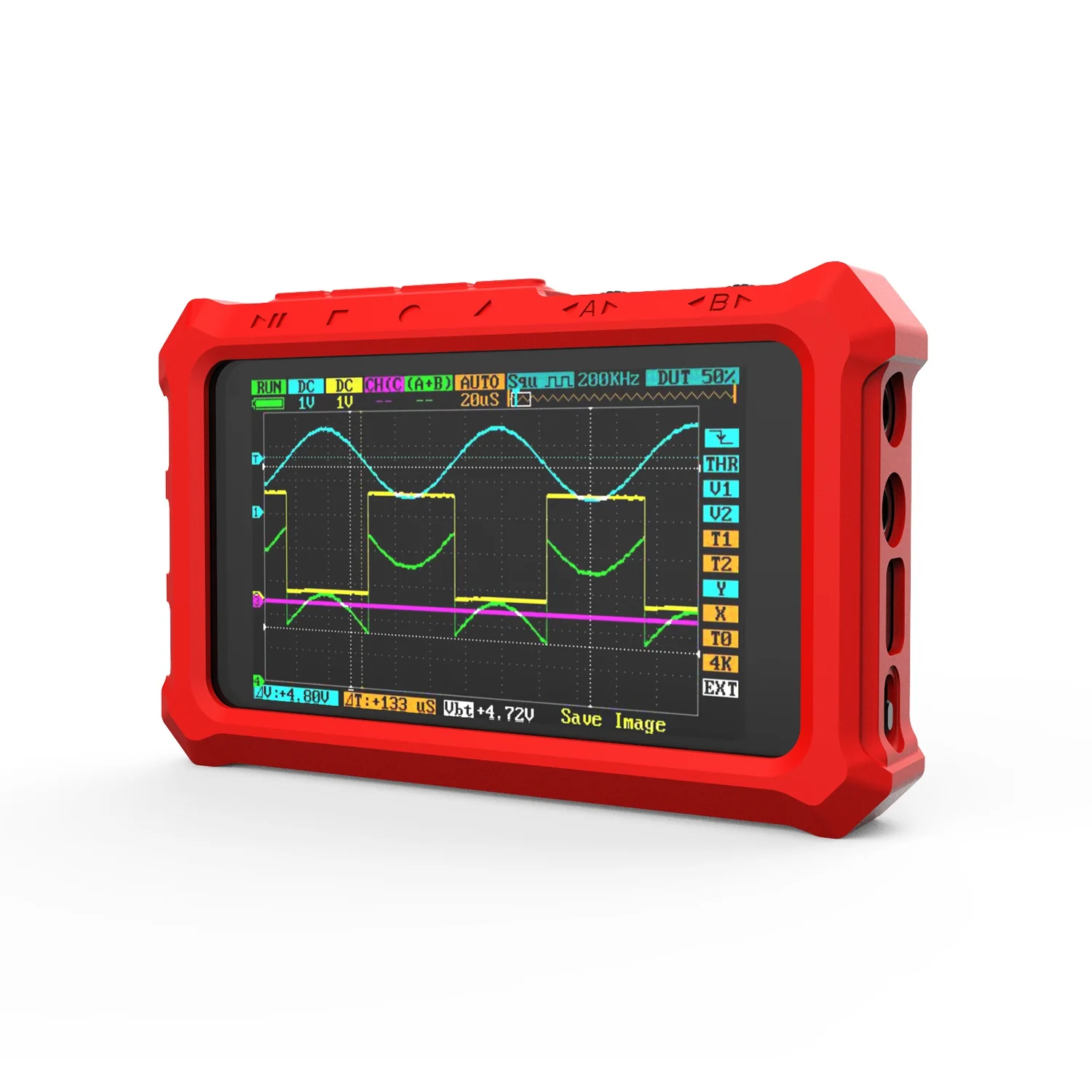 

CMHI Rubber Protective Case For Ds213 Dso213 Ds203 Dso230 Oscilloscope（Red）