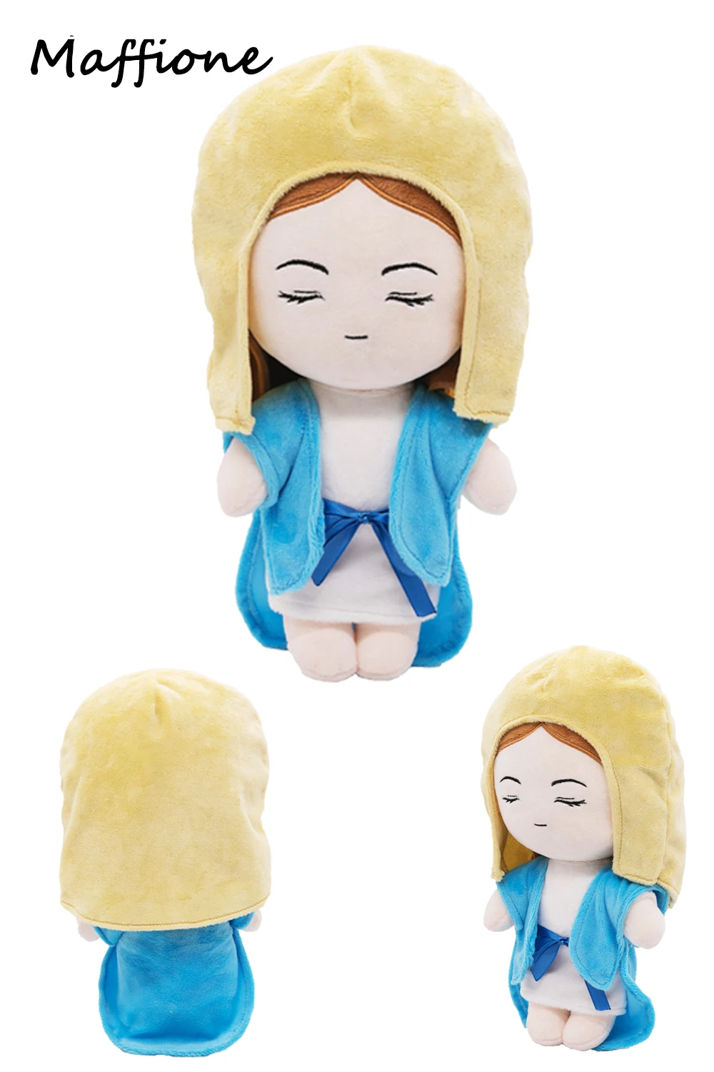 30cm Virgin Mary Plush Cosplay Plushies Family Roleplay Cute Figurine Mascot Props Xmas Birthday Gifts Child Adult Home Decor