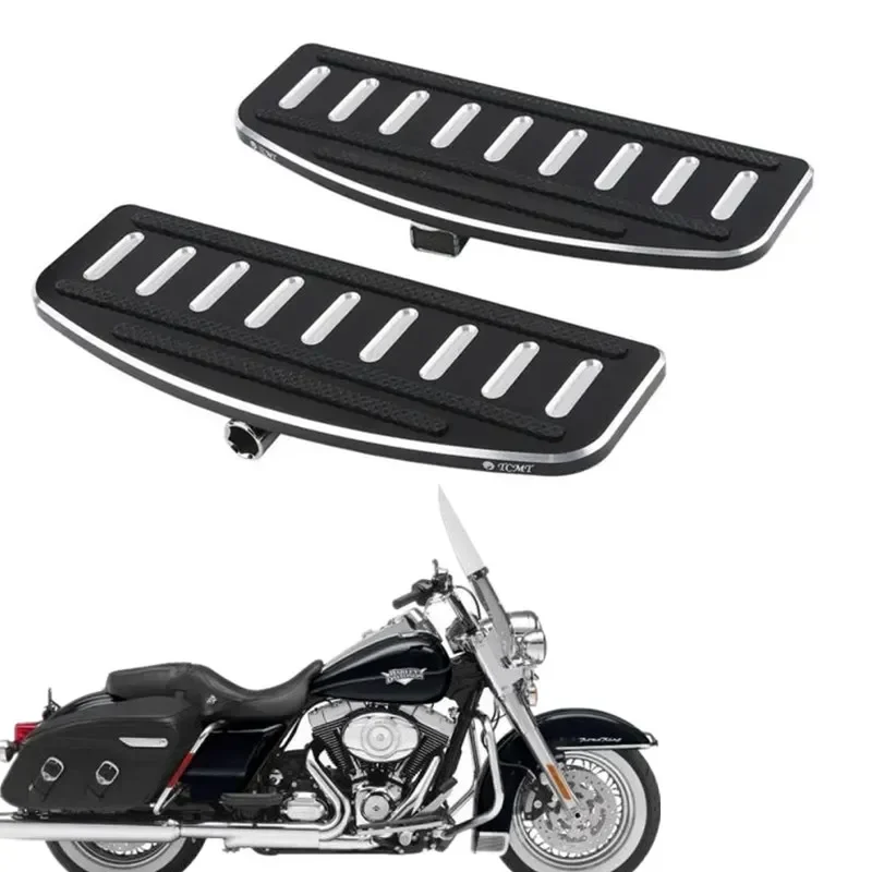 For Harley Touring Electra Road Glide 1986-up Trike FLD FLHT FLSTF FLD FL Softail moto Parts Rider Footboard Inserts