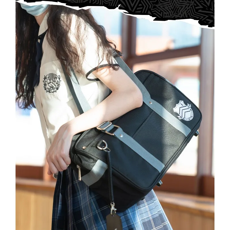 Game Joker Bag Amamiya Ren Handbag Large Capacity Student JK Uniform Black Shoulder Bag Japanese Style Commuter Bag Cospaly Gift