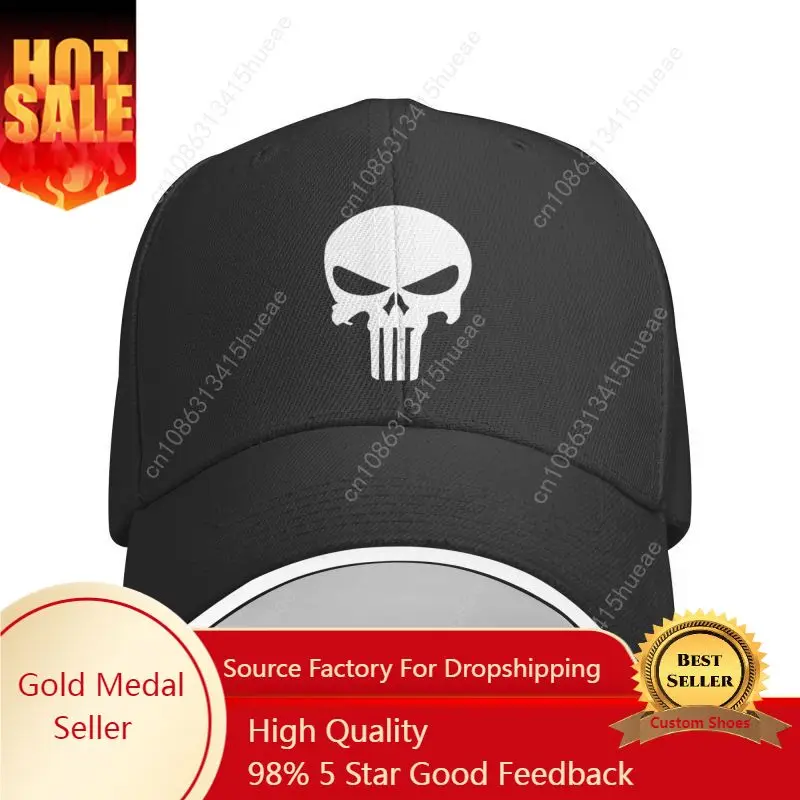 

Personalized Heavy Metal Rock Roll Skull Baseball Cap Women Men Adjustable Skeleton Dad Hat Streetwear