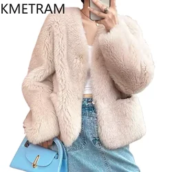 100% Wool Coats for Women 2024 Autumn Winter Clothes Fashion Short Jacket Woman High Quality Shearling Coat Female шуба женская