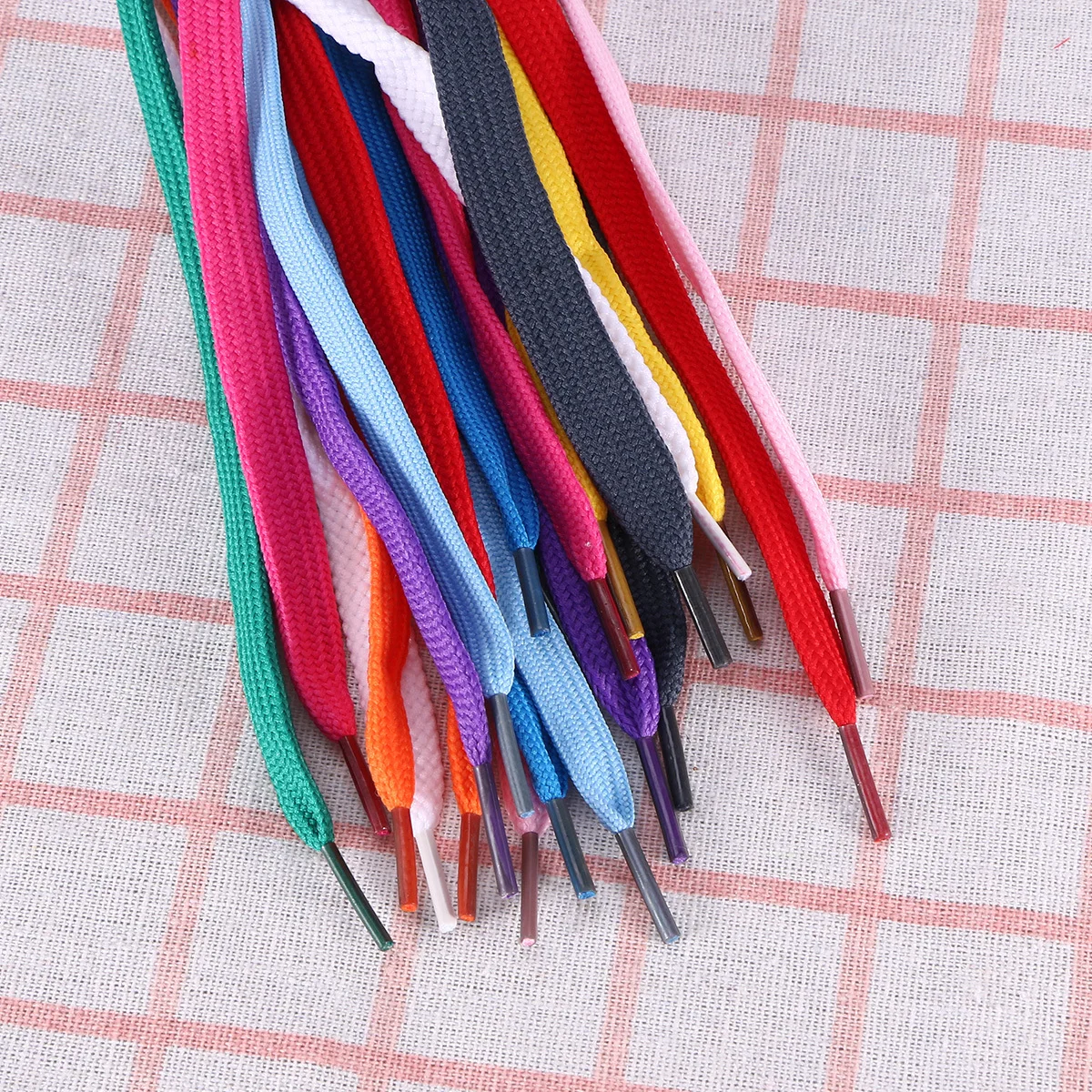 12pcs Flat Shoelaces 110Cm Assorted Colors Durable Polyester Nylon For Sneakers Sports Shoes Boots Skates Shoe Strings