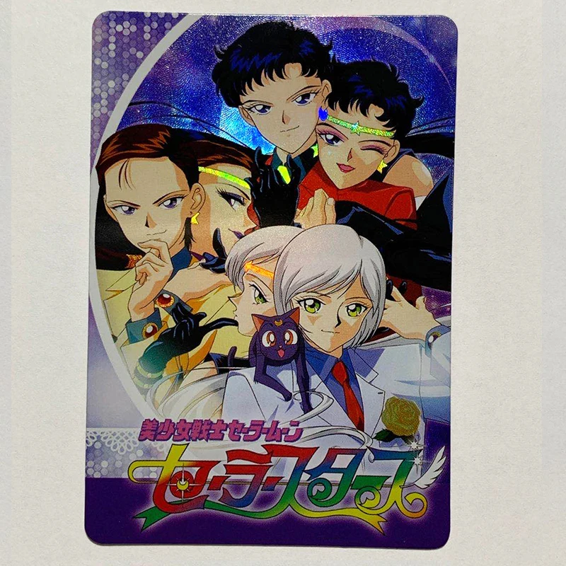 DIY 6 Stück Sailor Moon Sailor Stars Flash Card Tsukino Usagi Sammelkarte Anime Collection Action Toy Figures Geschenke