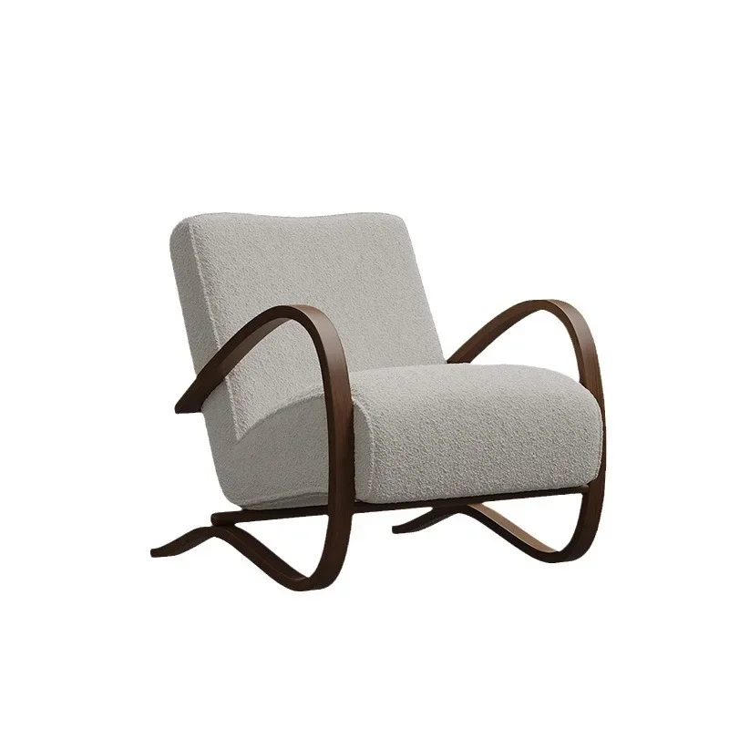 Living room balcony single sofa chair, cafe Nordic lounge chair, armrest leisure chair