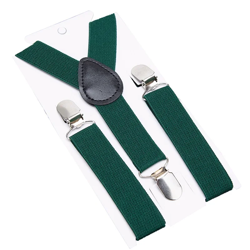 새로운 단색 어린이 벨트 아기 남아 여아 컬러풀 서스펜더 클립온 Y자형 브레이스 보타이 탄성 어린이 조절 가능 선물