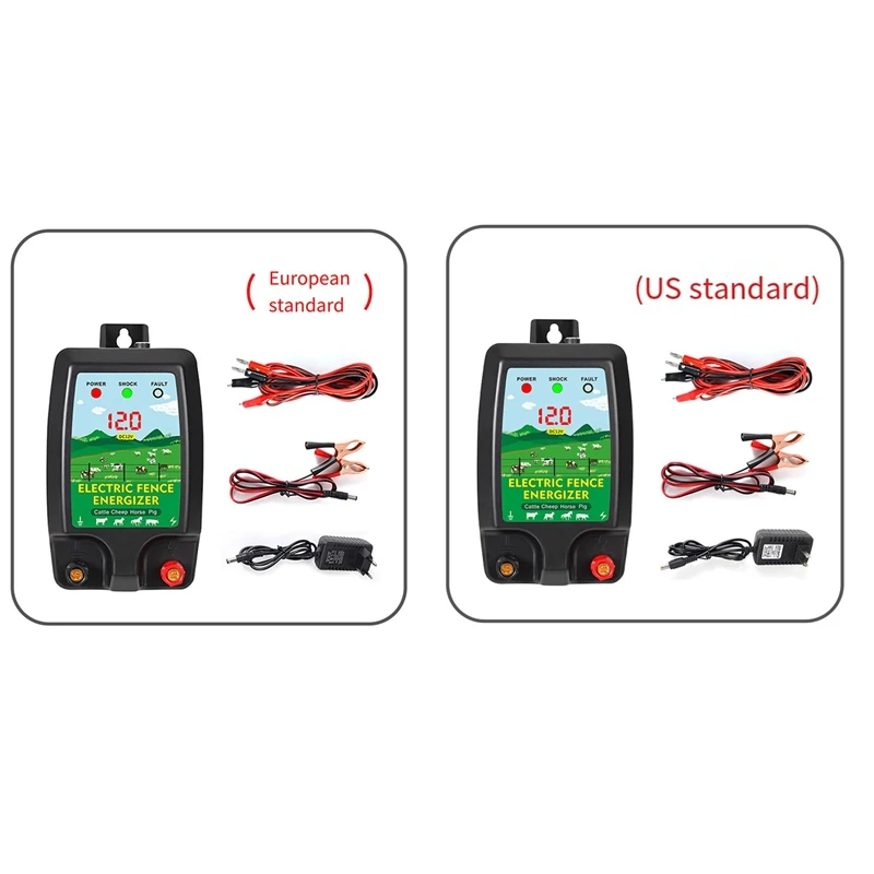 

Hot 1.5-2J Electronic Fence Kit Electronic Fence Charger for Livestock Sheep Cattle Horse Poultry Fence Tool