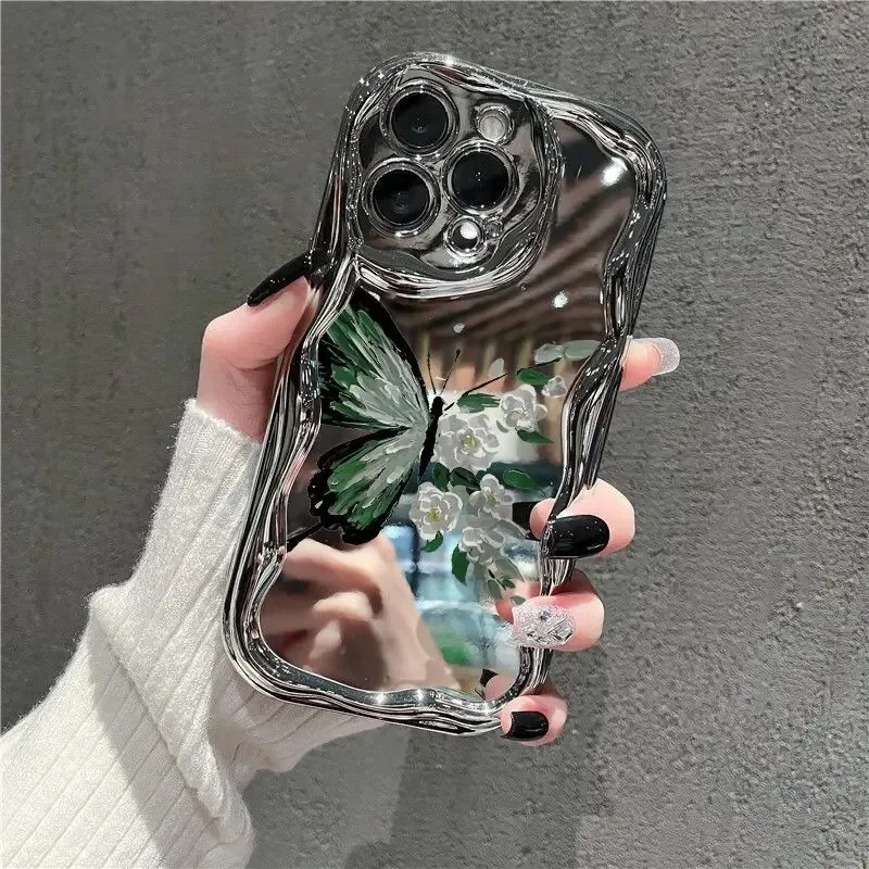 Blue Butterfly Phone Case For Samsung Galaxy A55 A35 A25 A15 A54 A24 A33 A34 A73 5G A32 A51 A52 A53 A71 A72 A30 A50 soft