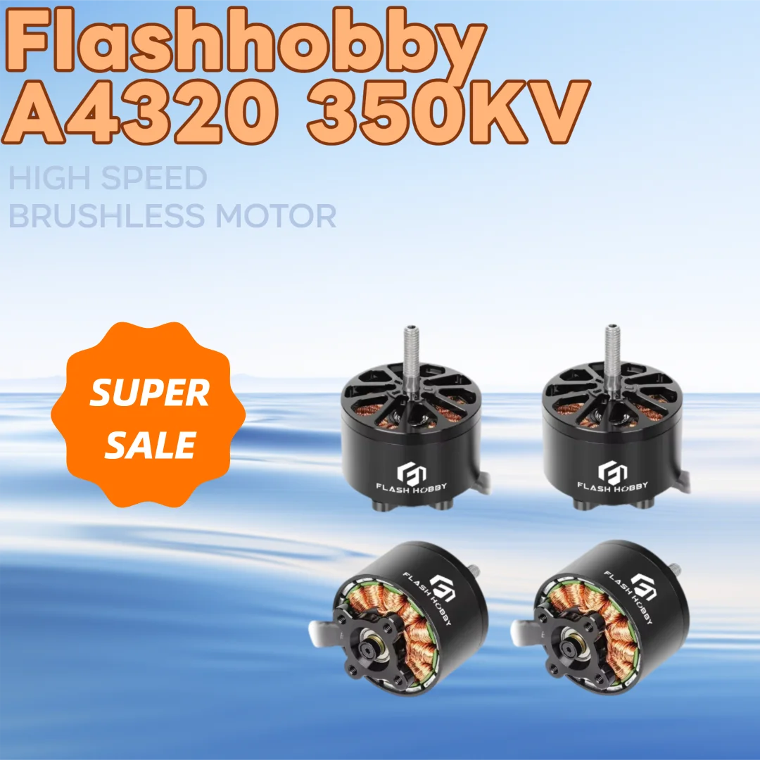 4pcs/lot Flashhobby A4320 350KV Brushless Motor High-quality High Speed Motor 6-12S lipo for rc models multirotor drones