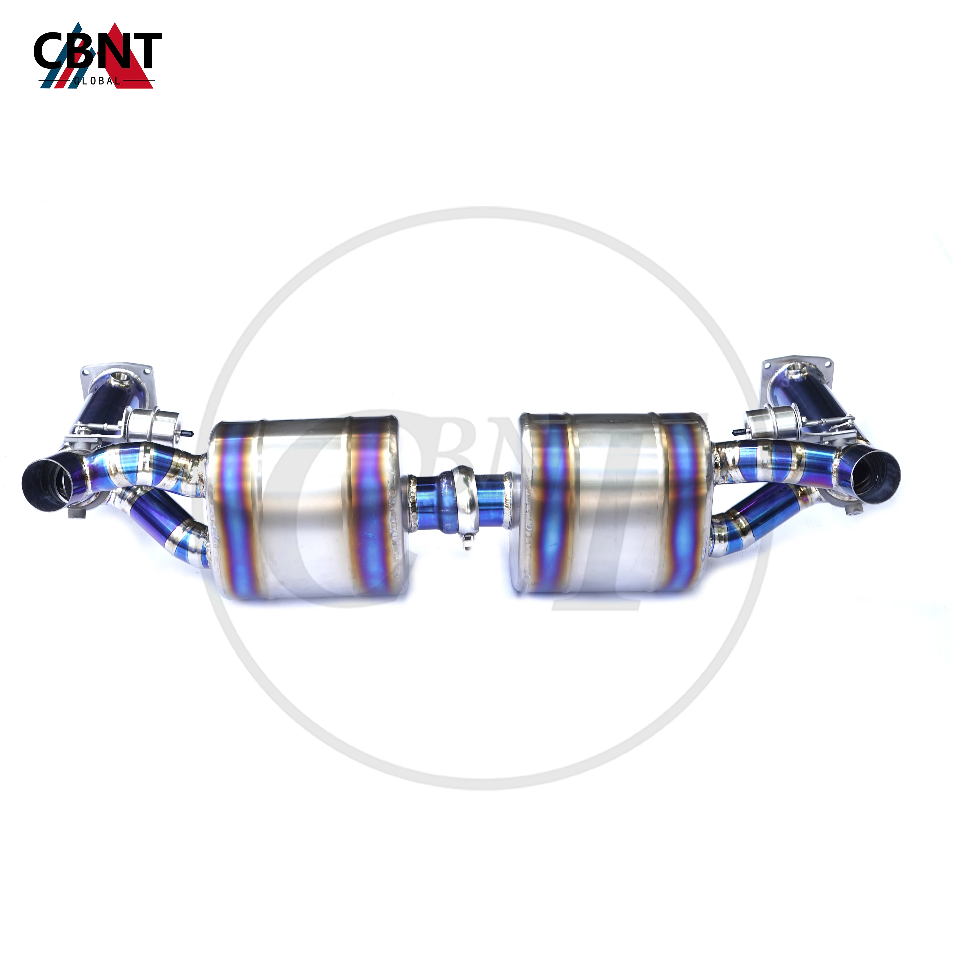 

CBNT Exhaust System Pipe Titanium Valvetronic Catback Muffler with Valve Axle-back Exhaust-pipe for Porsche 911 997.1 Turbo