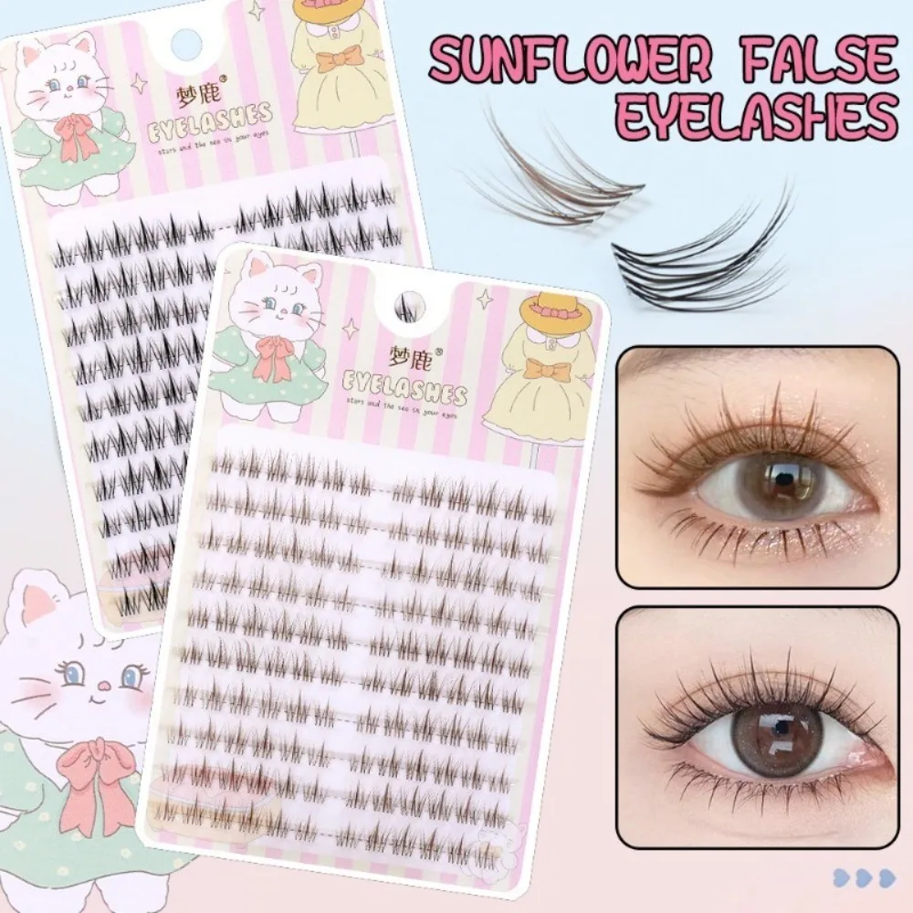10Rows/Box Long Natural False Eyelashes Comfortable To Wear Transparent Stem Eye Makeup Tools Soft Realistic and Natural