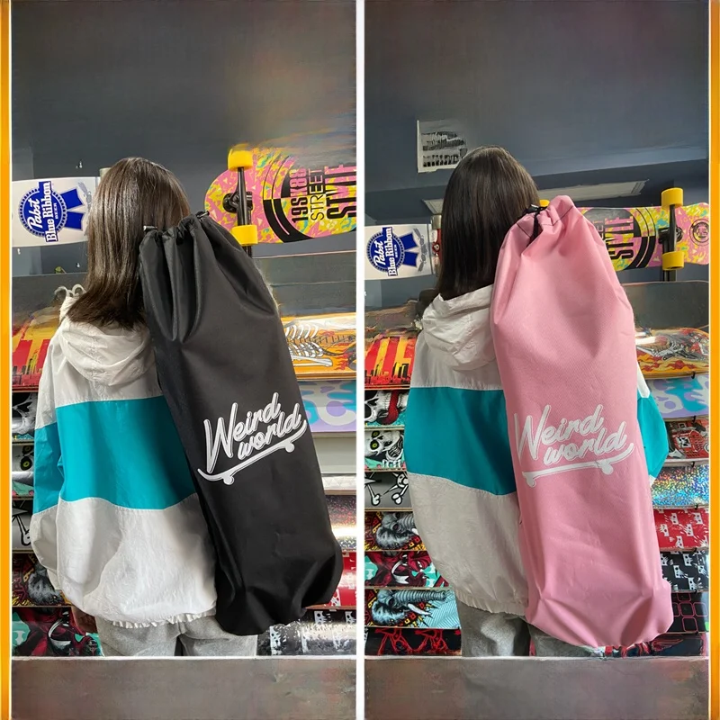 Bolsa Impermeable para Patineta de Tela Oxford WEIRD World, Bolsa de Transporte para Longboard y Tabla de Baile, para Deporte...