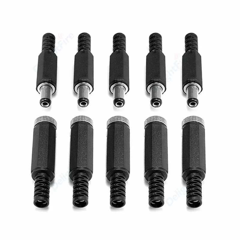 1/5/10pcs DC Male Female Power Plug 5.5mm 2.1mm Jack Socket Adapter Connectors Set for LED Strip Light DIY Projects Connector