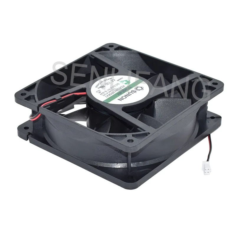 For Sunon KDE2412PMV1 DC 24V 9.9W 120*120*38MM 12CM 2 Pins Square Cooling Fan Well Tested