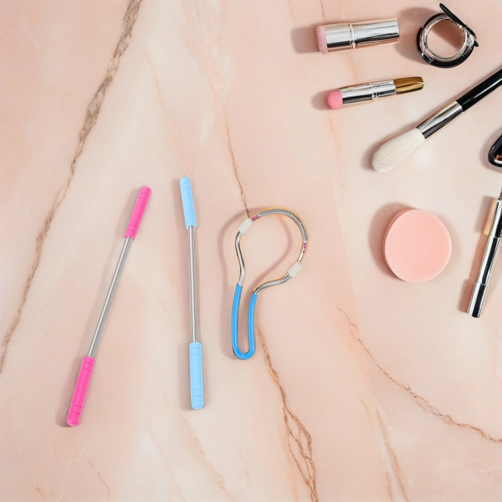 

8Pcs Facial Epilator Stainless Steel Durable Ergonomic Portable Multipurpose Hair Removal for Women Face Body Face Epilator