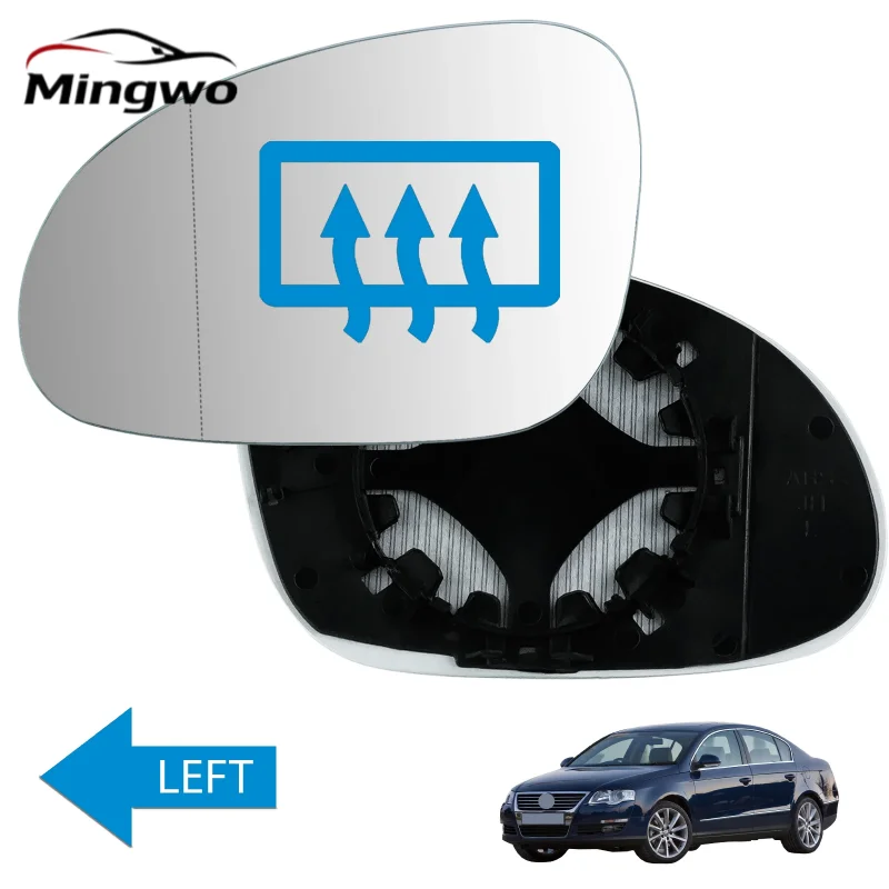 

Left Hand Side Heated Rearview Wing Door Mirror Glass Convex For 05-10 VW Passat 3C B6 GOLF 5 SHARAN 7M JETTA 3