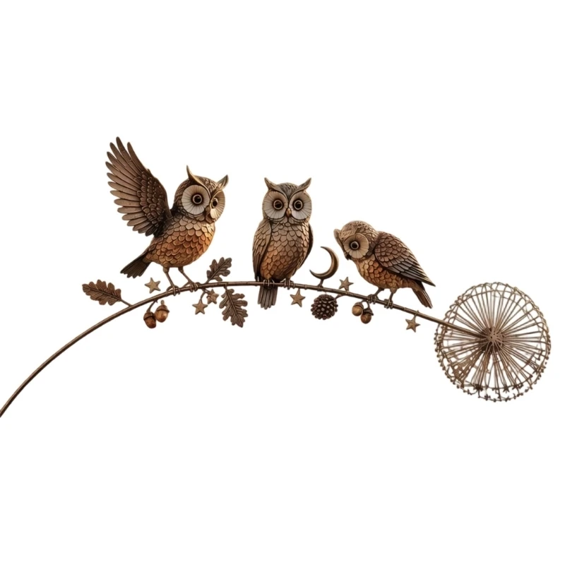 Weather Resistant Garden Yard Dancing Bird Statue Ornament Metal Figurine Decoration Sculpture Lawn Landscape JOMD
