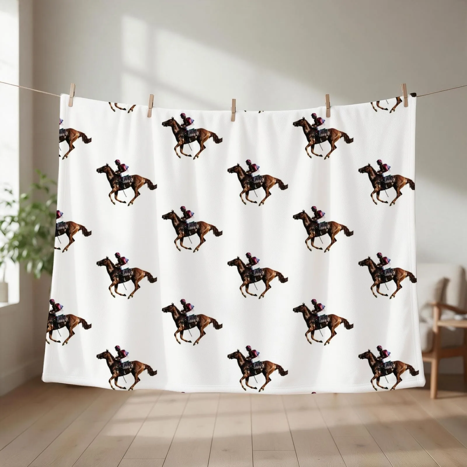 Horse Racing Throw Blanket Blankets Sofas Of Decoration Decorative Sofas Plaid on the sofa Soft Blankets