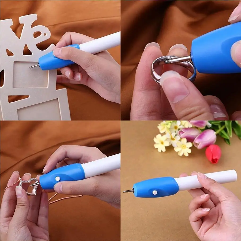 Electric Carving Pen Inscribe Machine Glass Plastic Metal Wood DIY Carve Tool