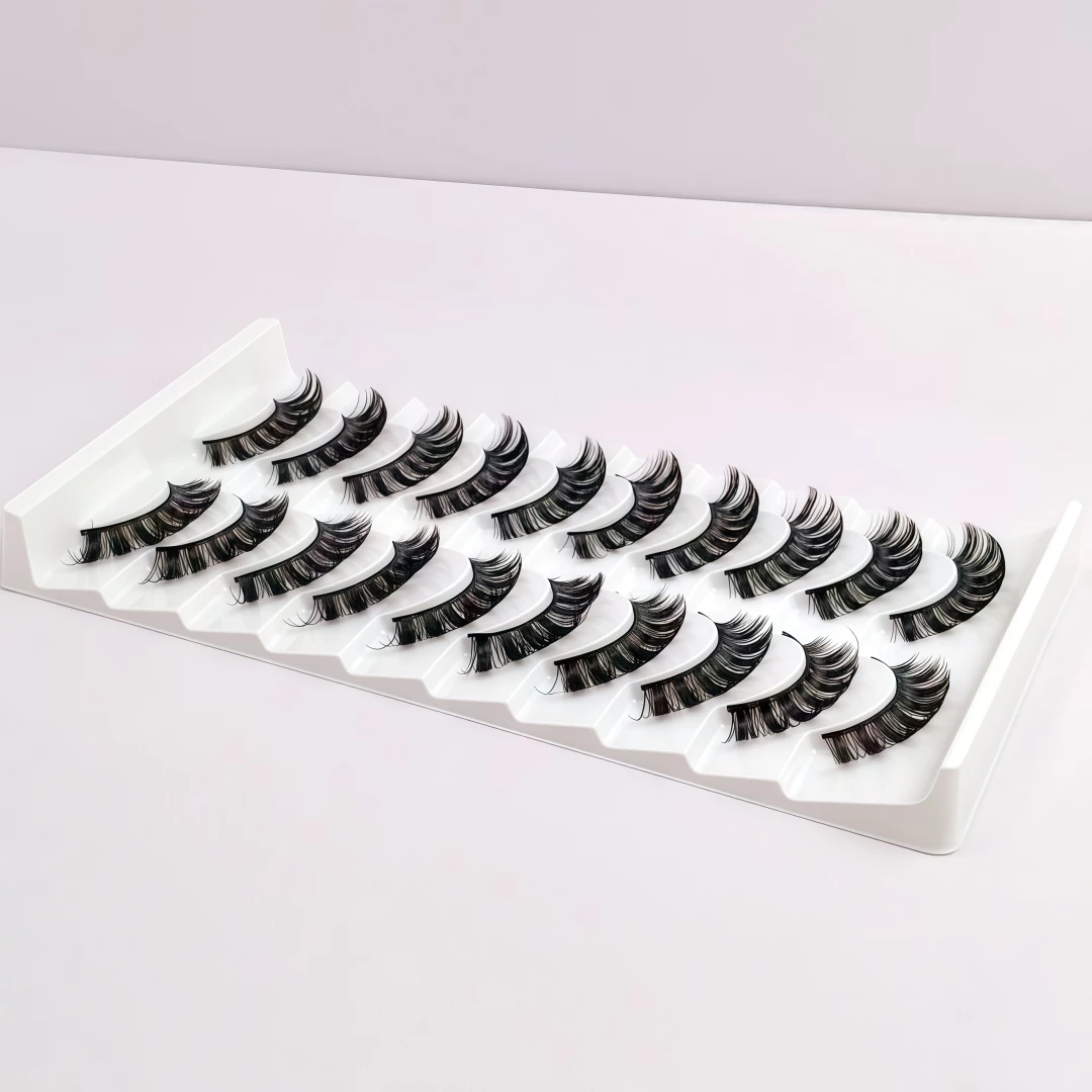 Russian Curl Up Holiday Eyelash 10 Pair Set Foreign Trade Thick 3D Stereoscopic Root Clear Eyelash