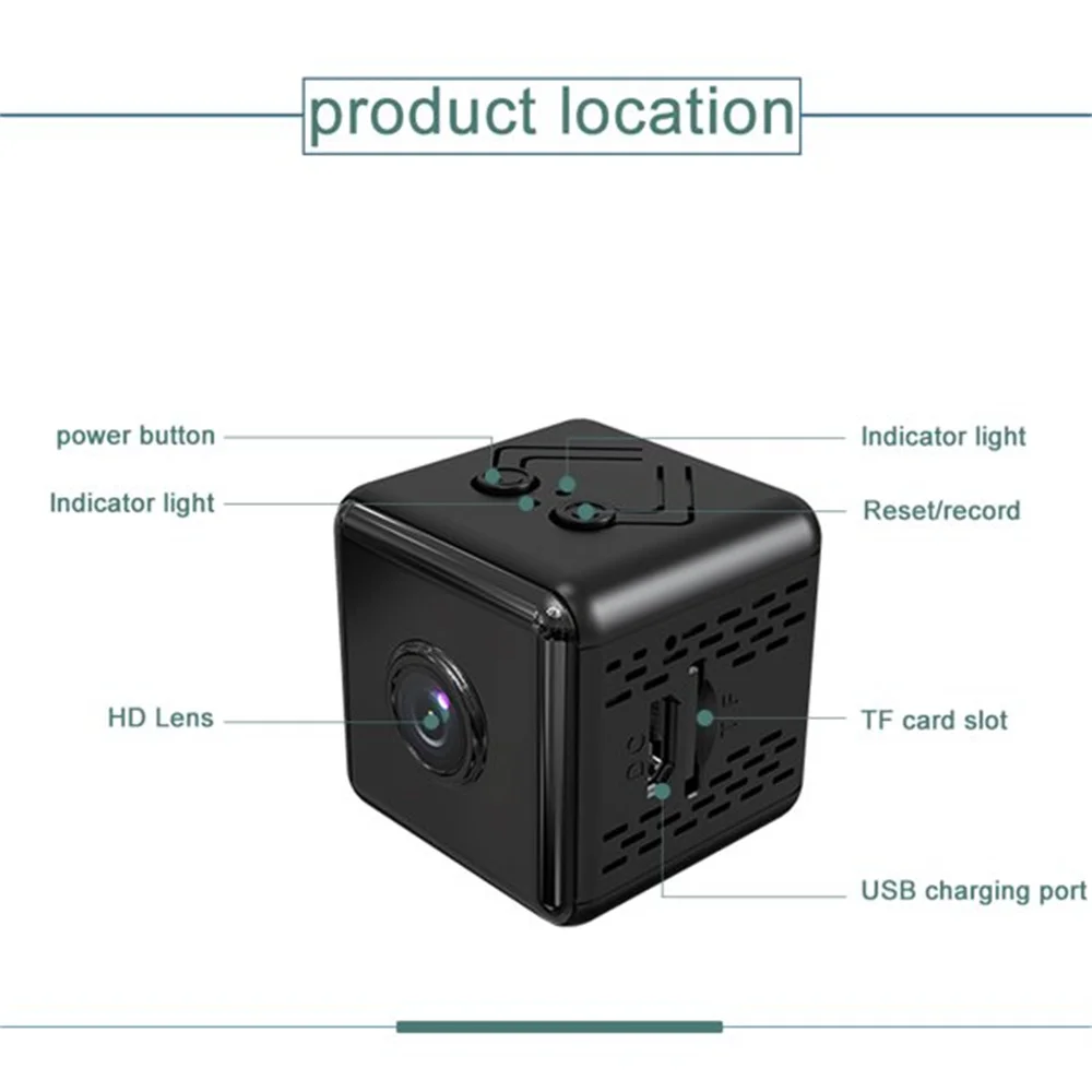 Imagem -04 - Mini Câmera Recarregável Wifi 1080p hd Visão Noturna Infravermelha Alarme Detecção de Movimento Anti-roubo Indoor Micro ip Câmera Apoio tf