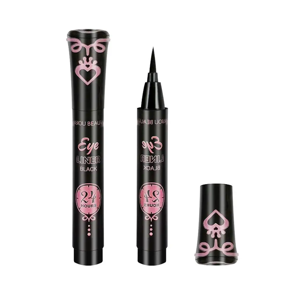 Einzel kopf Wasser und schweiß beständiger Eyeliner dicke Wisch farbe schwarz nicht wisch bar einfach flüssiger Eyeliner flüssige Farbe zu nicht b3c0