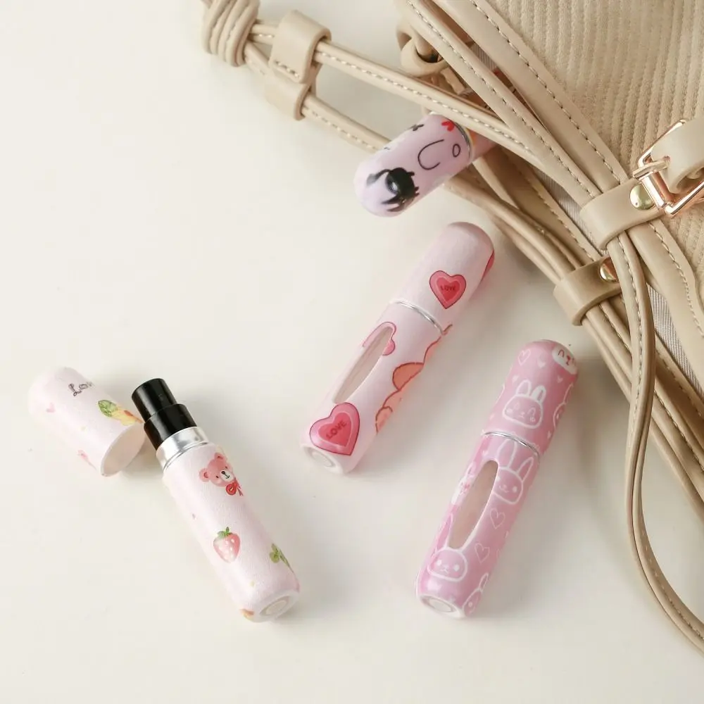 زجاجة عطر صغيرة سعة 5 مل، حاويات مستحضرات تجميل فارغة قابلة لإعادة الملء، زجاجة رذاذ دوارة فارغة