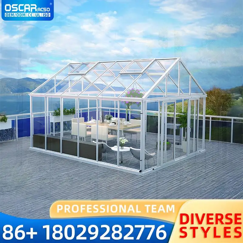 

Aluminium Alloy Laminated Glass Door Windows Waterproof for Balcony Sunshine Room Villa Terrace Roof Courtyard Custom Store Prem