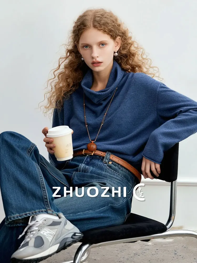 

Loose Fit French Sle Knitted Sweater Women's Crew Ne Cuffed Sve Long Casual Comfortable Breathable Color Top