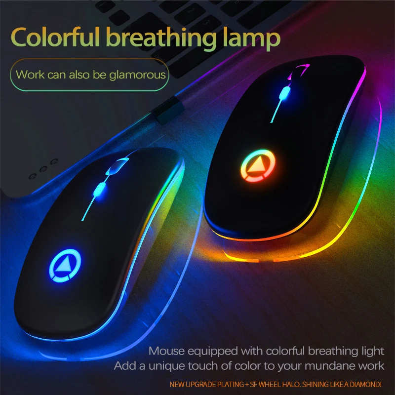 UTHAI A2 laptop accessories, silent wireless mouse, rechargeable illuminated office mouse