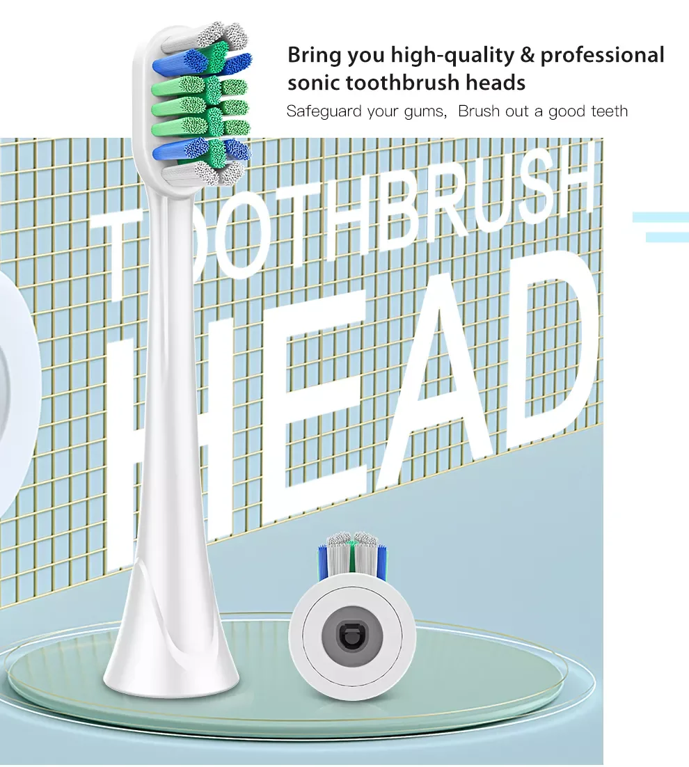 4 PCS Electric Toothbrush Replacement Head Soft Dupont Bristles Nozzles Tooth Brush Heads For Phil HX3/6/9 Series ips