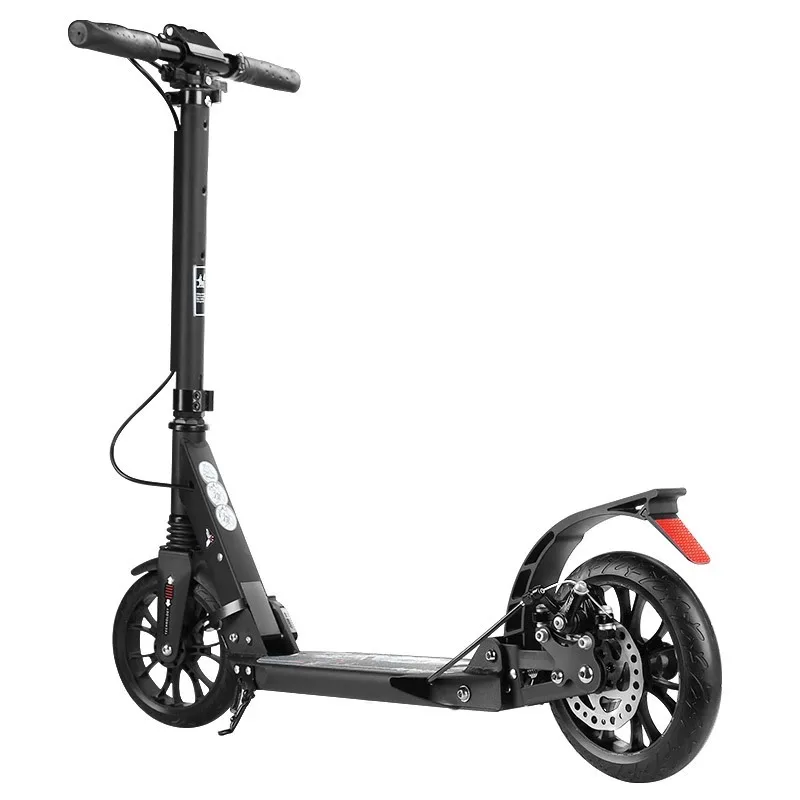 Amortiguador de dos ruedas de aleación de aluminio, patinete para adultos, patinete plegable de un segundo para niños, patinete con amortiguador para jóvenes