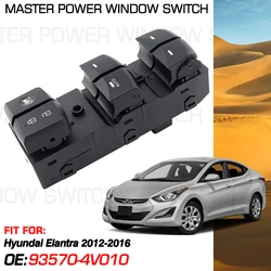 Power Window Control Switch Button Black Color 93570-4V010 16 Pins For Hyundai Elantra 2012 2013 2014 2015 2016 93570-4V000