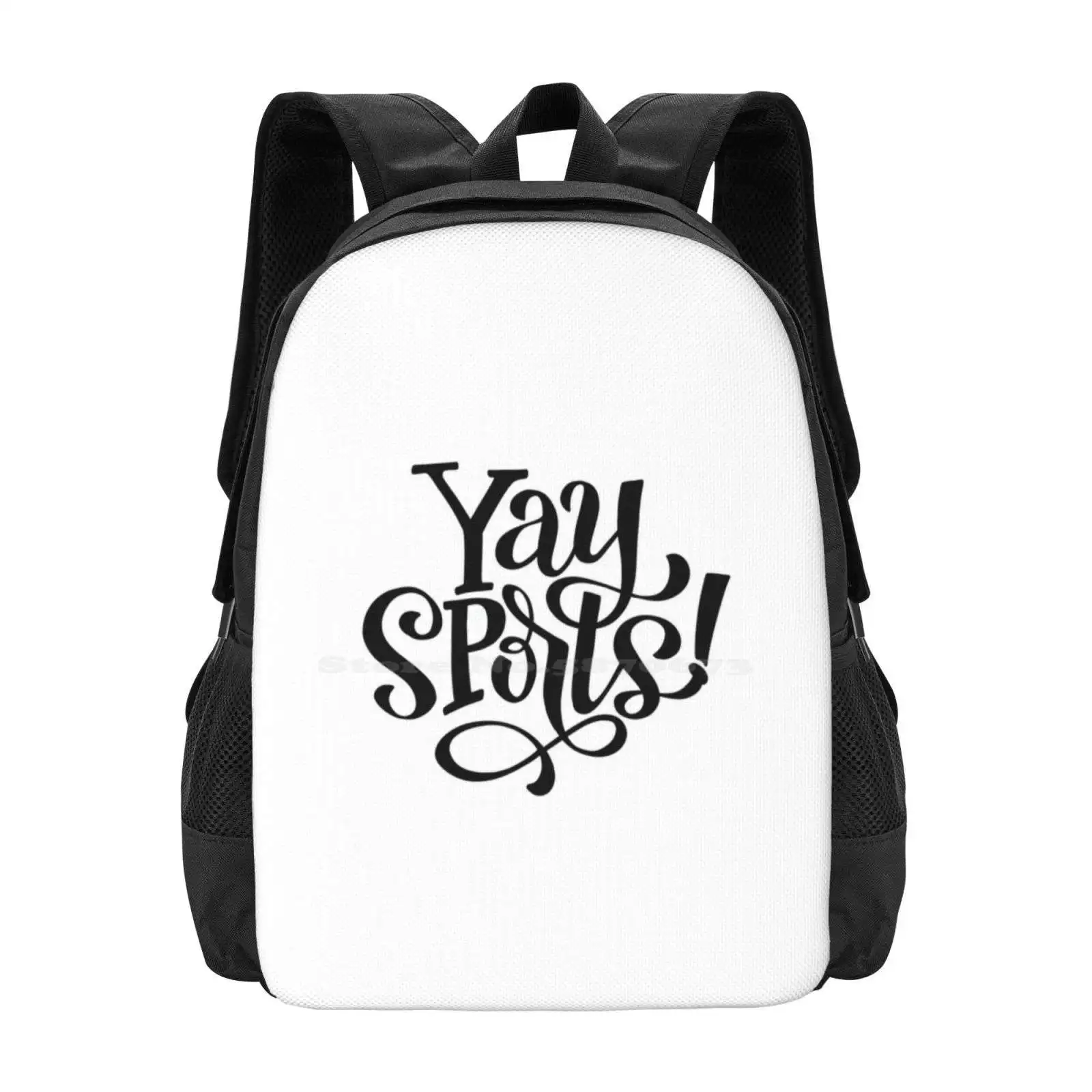 Yay Sports! Bag Backpack For Men Women Girls Teenage Sports Funny Sarcastic Hockey Baseball Basketball Football Team Golf