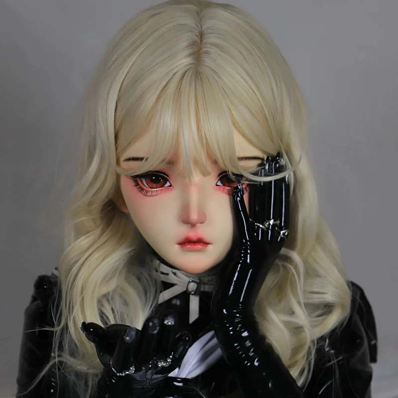 

BJD Customize Character Female/Girl Resin Kig Half Head With Anime Cosplay Japanese Animego Kigurumi Mask