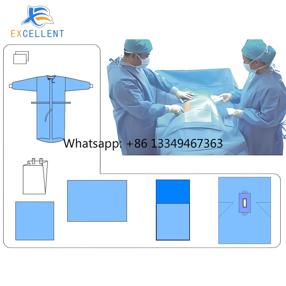 

Best price High Quality Medical Consumable Sterile Surgical Drapes Customized Disposable Set Kit Drape and Gowns Packs Medical S