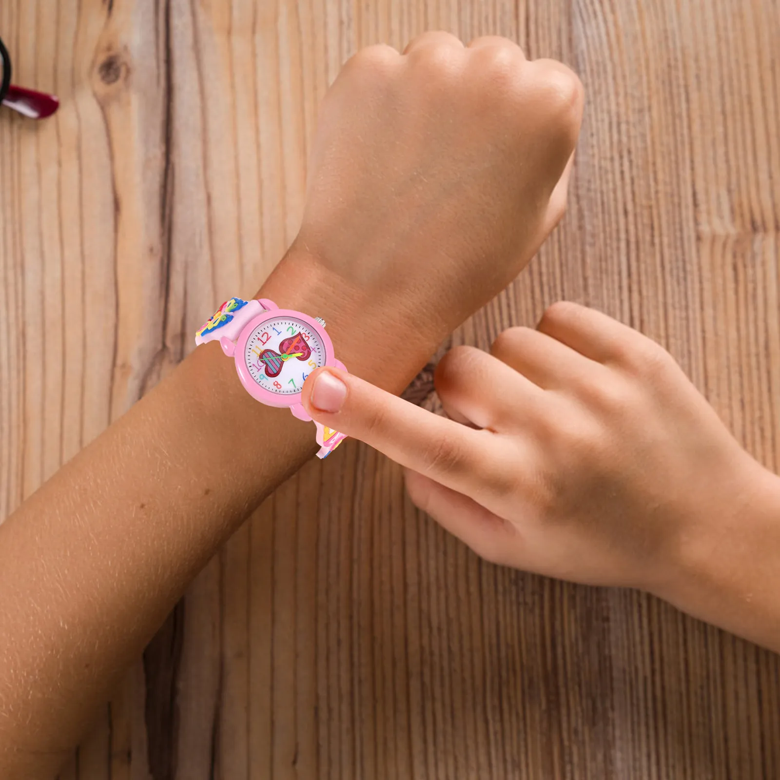

1Pcs Kids 3D Cartoon Watch Premium Lightweight Adjustable Wristwatch for Children Colorful Number Learning Time Concept