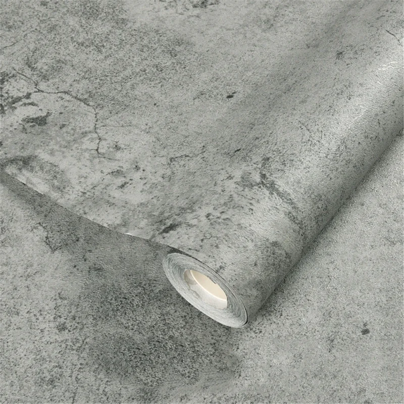 

1 шт. Широкие промышленные самоклеящиеся обои под цемент, серые, водонепроницаемые, ретро, с эффектом состаривания, темно-серые обои с винтажным узором