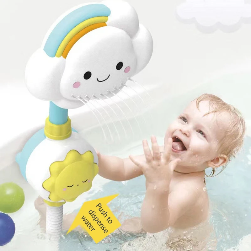 Children\'s shower, cloud shower, baby\'s play in water, bathroom shower, shower, baby toys