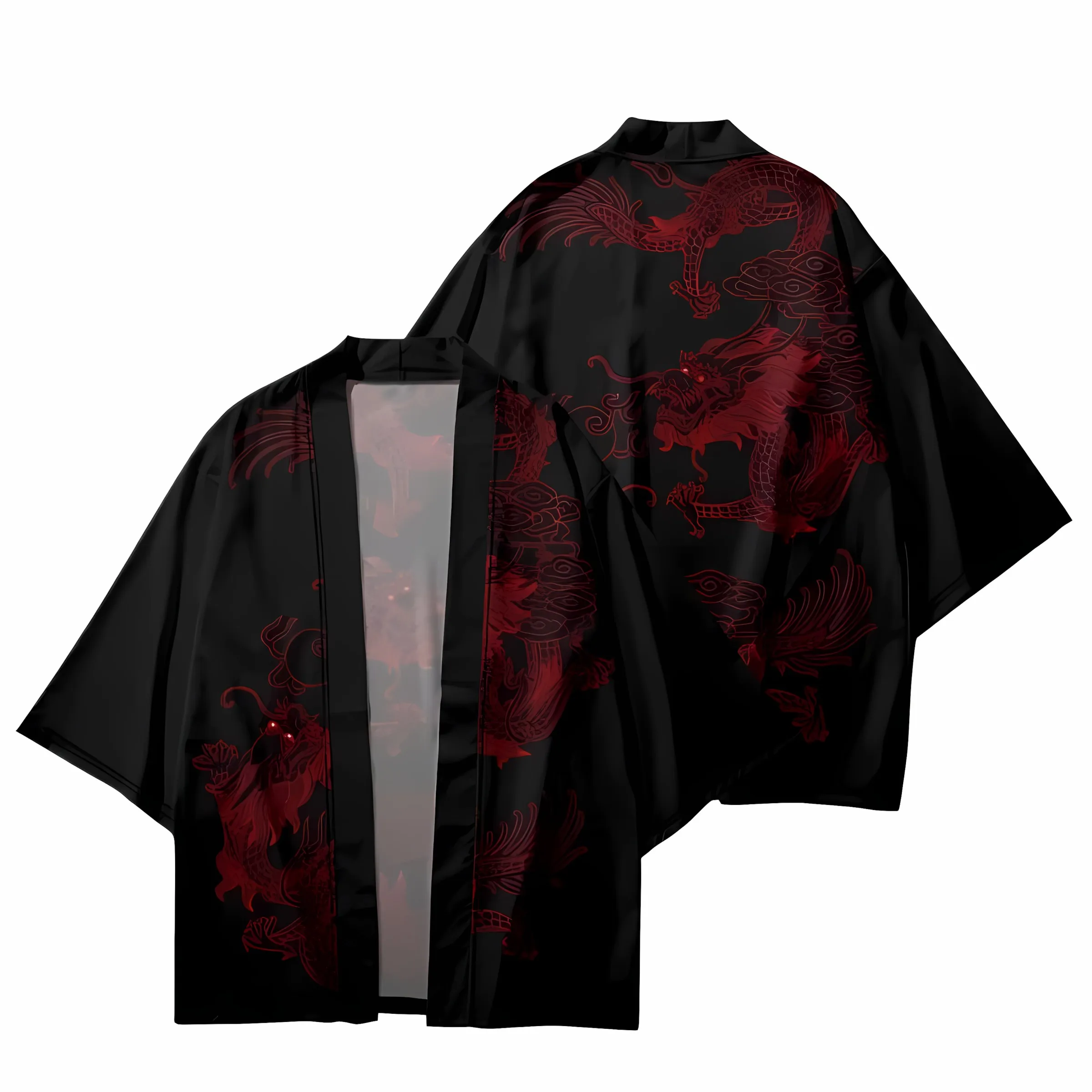Obrázek 5: 2026 léto nový pánské kimono s 3D střih tisk pro ulice ležérní móda pohodlné měkké prodyšné