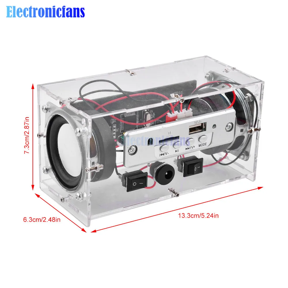 New Bluetooth Speaker Kit 2*3W Electronic Welding Kit Automatically Play Music Adjustable Light Teaching Practice Electronic Kit