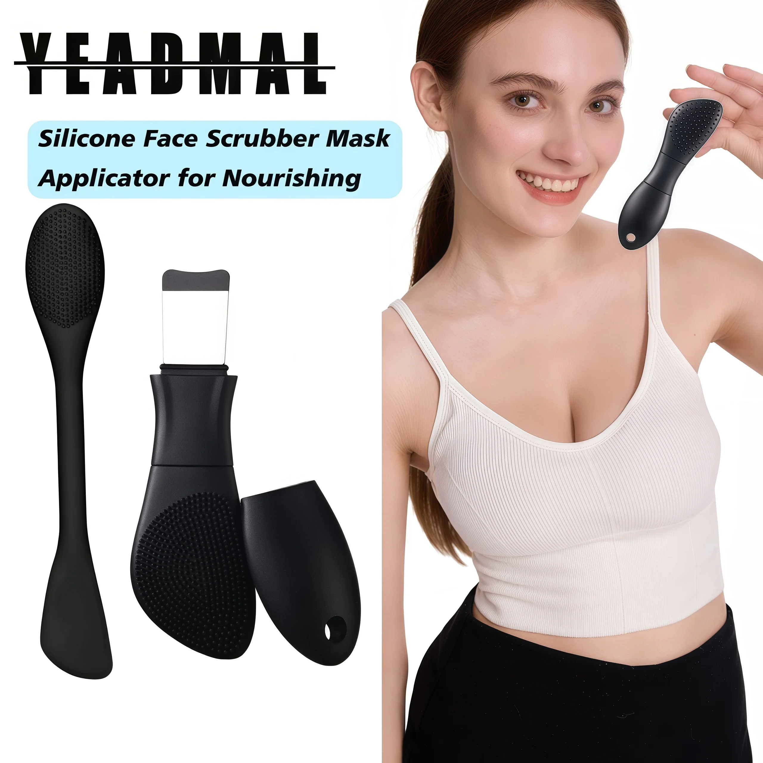 Silikon-Gesichtswäscher-Maskenapplikator, Poren-Tiefenreinigung, Mitesser-Entferner – Gesichtsmassage, Hautpflege-Werkzeug für Frauen und Männer
