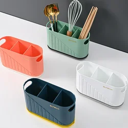 1PC Cutlery Utensil Holder Wall Mount/Tabletop Large Capacity Kitchenware Organizer Spoon Chopsticks Knives Storage Bracket