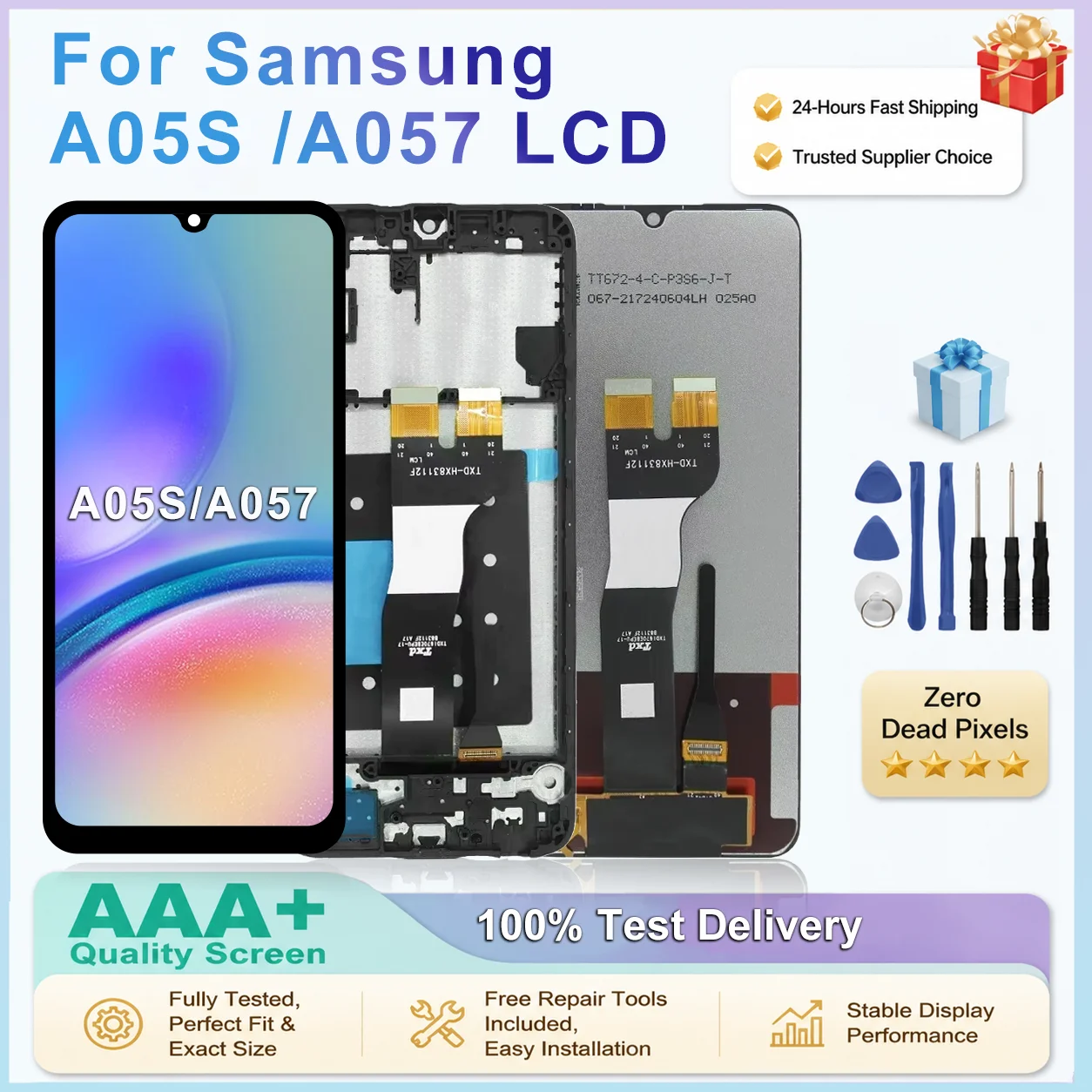 6.7" IPS LCD For Samsung A05S Display SM-A057F LCD Touch Screen Digitizer Assembly For Samsung A05S Screen Replacement Parts