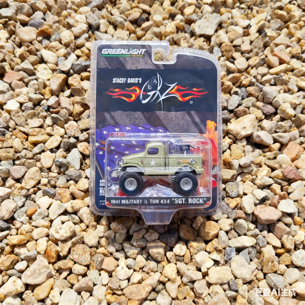 

GreenLight 1:64 1941 MILITARY 1/2 TON 4X4 Alloy Mini Car Model Simulation Collection Display Toy Gift